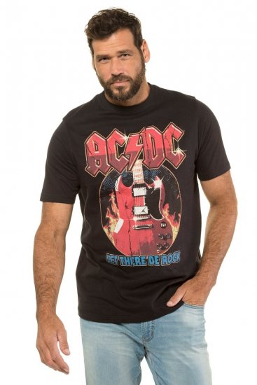JP1880 ACDC - Let There Be Rock Vintage looking Band T-Shirt Black - Herren-T-Shirts - Herren-T-Shirts in großen Größen
