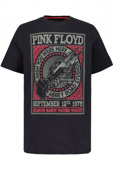 JP1880 Pink Floyd Retro Graphic Comfort Fit Band T-Shirt Black - Herren-T-Shirts - Herren-T-Shirts in großen Größen