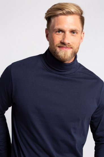 JP1880 723303 Langarm Rollkragenshirt Dunkelblau - Herren-sweater und -hoodies - Herren-Sweater und -Hoodies in großen Größen