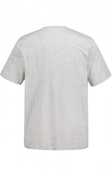 JP1880 726695 Henley-Shirt Grau meliert - Herren-T-Shirts - Herren-T-Shirts in großen Größen