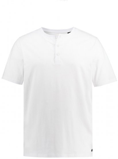 JP1880 726695 Henley-Shirt Weiß - Herren-T-Shirts - Herren-T-Shirts in großen Größen