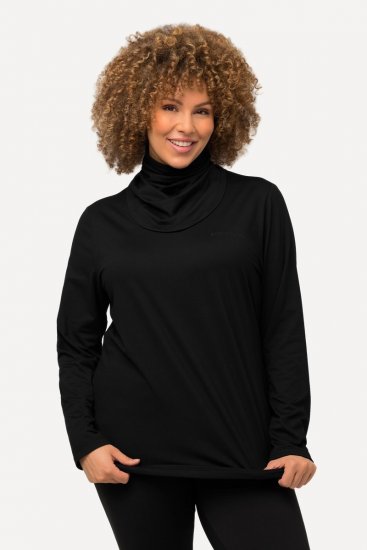 Ulla Popken 751623 Schnelltrocknendes Skishirt Schwarz - Skibekleidung - 