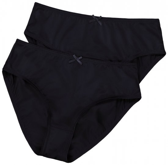 Ulla Popken 781658 Slips 2er-Pack Schwarz - Slips - 