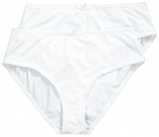 Ulla Popken 781658 Slips 2er-Pack Weiß - Slips - 