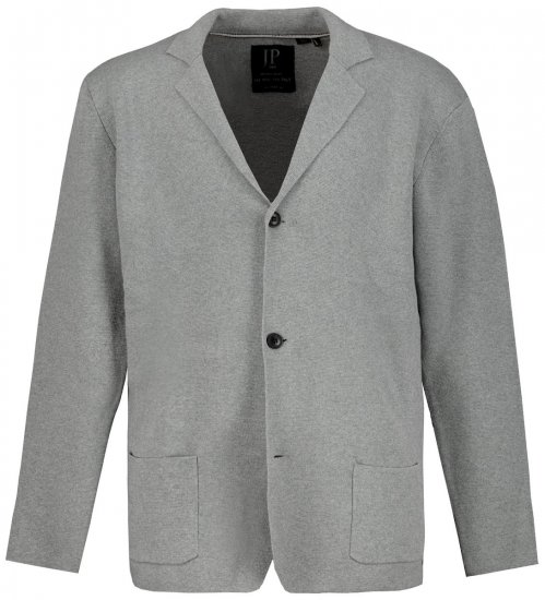 JP1880 Milano Flexnamic Stricksakko Grau meliert - Herrenanzüge und -blazer - Herrenanzüge und -blazer in großen Größen