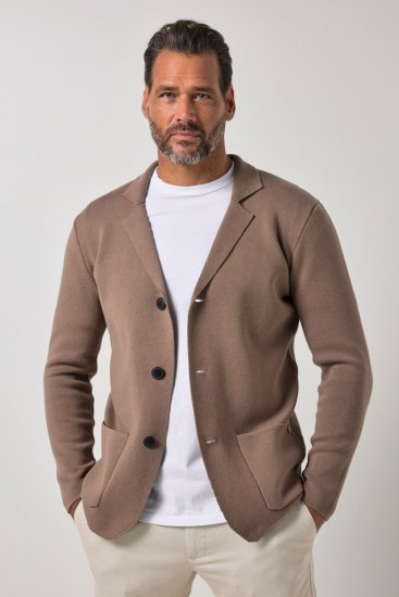 JP1880 Milano Flexnamic Stricksakko Nussbraun - Herrenanzüge und -blazer - Herrenanzüge und -blazer in großen Größen