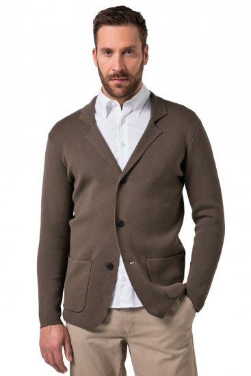 JP1880 Milano Flexnamic Stricksakko Khakibraun - Herrenanzüge und -blazer - Herrenanzüge und -blazer in großen Größen