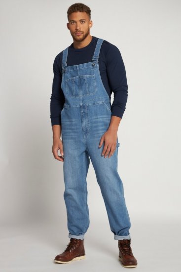 JP1880 Dungarees Denim Adjustable Straps Blue - Herren-jeans & -hosen - Herren-Jeans & -Hosen in großen Größen