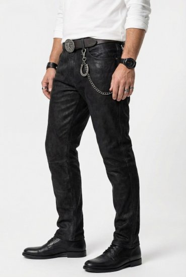 JP1880 Leather Pants Regular Fit Buffalo Nubuck Dark Brown - Herren-jeans & -hosen - Herren-Jeans & -Hosen in großen Größen