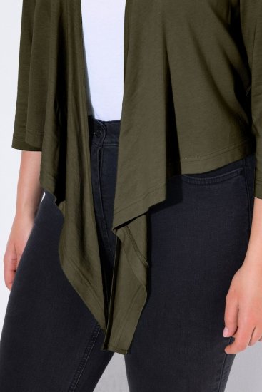 Ulla Popken 794514 Jersey-Bolero zum Knoten Dunkelgrün - Boleros - 