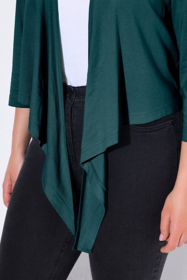 Ulla Popken 794514 Jersey-Bolero zum Knoten Petrol - Boleros - 