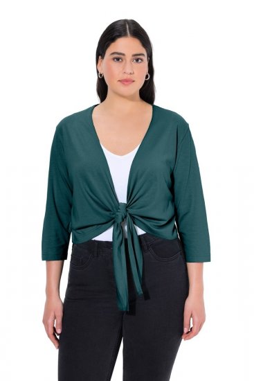 Ulla Popken 794514 Jersey-Bolero zum Knoten Petrol - Boleros - 