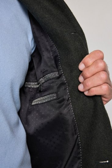 JP1880 795116 Wasserabweisend Wollmantel Olivgrün - Herren jacken - Herren Jacken in großen Größen