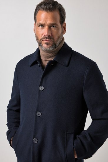 JP1880 795116 Wasserabweisend Wollmantel Marineblau - Herren jacken - Herren Jacken in großen Größen