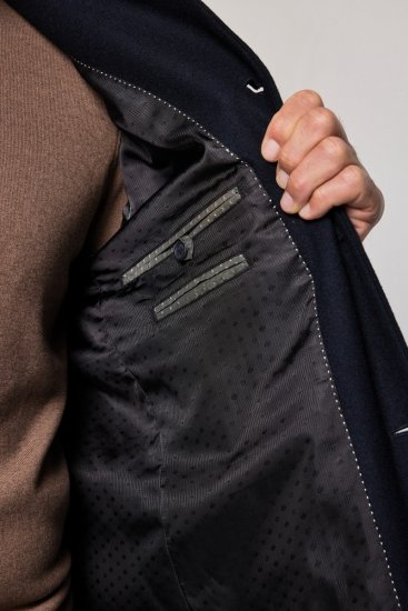 JP1880 795116 Wasserabweisend Wollmantel Marineblau - Herren jacken - Herren Jacken in großen Größen