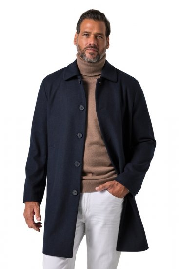 JP1880 795116 Wasserabweisend Wollmantel Marineblau - Herren jacken - Herren Jacken in großen Größen