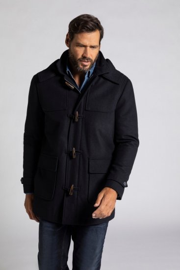 JP1880 Duffle Coat Water Repellent with Detachable Hood Navy - Herren jacken - Herren Jacken in großen Größen