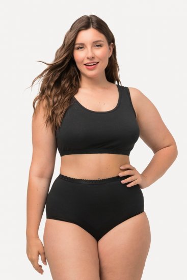 Ulla Popken 795269 Slips 3er-Pack Schwarz - Slips - 