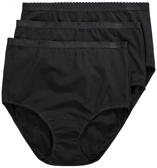 Ulla Popken 795269 Slips 3er-Pack Schwarz - Slips - 