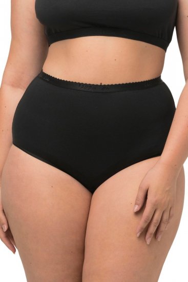Ulla Popken 795269 Slips 3er-Pack Schwarz - Slips - 