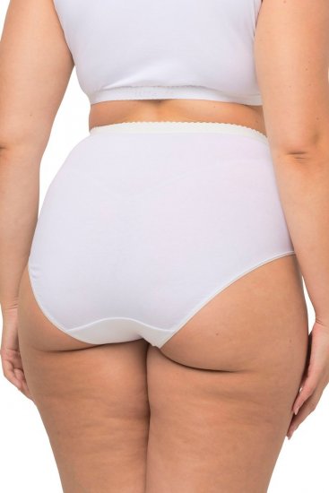 Ulla Popken 795269 Slips mit hoher Taille 3er-Pack Weiß - Slips - 