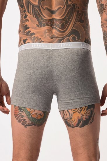 JP1880 Boxershorts Flexnamic OEKO-TEX Mid 2-Pack Grey/Off-White - Herrenunterwäsche & bademode - Herrenunterwäsche & Bademode in großen Größen