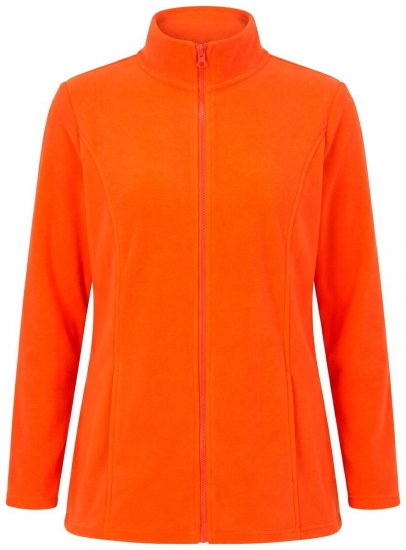 Ulla Popken 796970 Leichte Fleecejacke Orangerot - Fleecekleidung - 