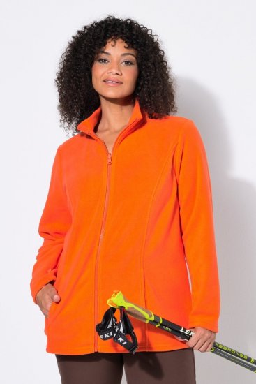 Ulla Popken 796970 Leichte Fleecejacke Orangerot - Fleecekleidung - 