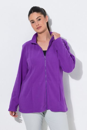 Ulla Popken 796970 Leichte Fleecejacke Dunkellila - Fleecekleidung - 
