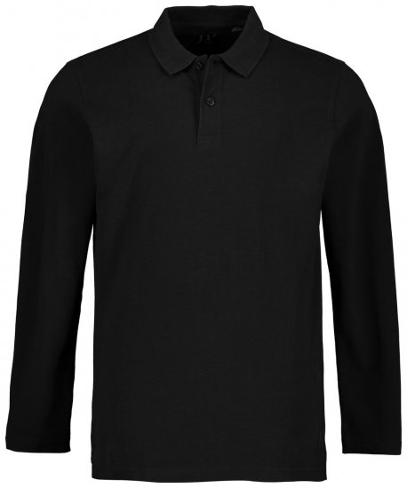 JP1880 799230 Langarm Poloshirt Schwarz - Polo-shirts für herren - Polo-Shirts für Herren in großen Größen