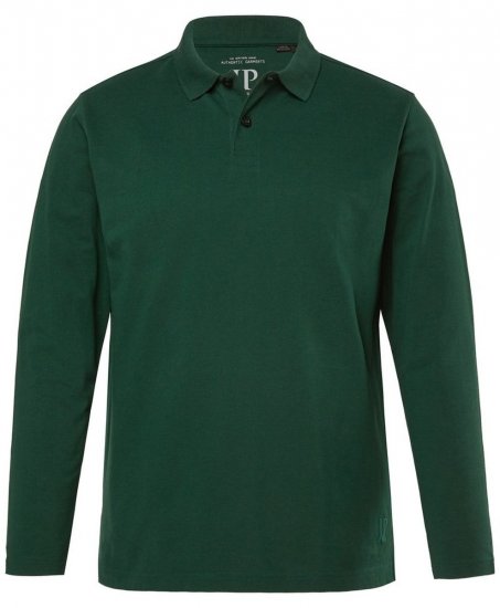 JP1880 Polo Shirt Long Sleeve Pique Dark Green - Polo-shirts für herren - Polo-Shirts für Herren in großen Größen