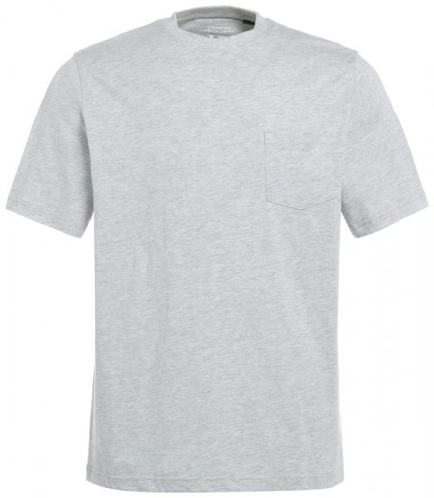 JP1880 799997 T-Shirt mit Brusttasche Grau meliert - Herren-T-Shirts - Herren-T-Shirts in großen Größen