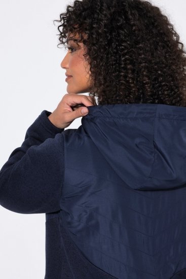 Ulla Popken 800400 Jacke mit Fleecefutter Dunkelblau - Fleecekleidung - 