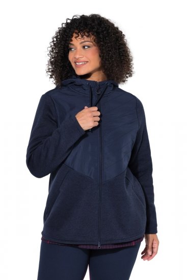 Ulla Popken 800400 Jacke mit Fleecefutter Dunkelblau - Fleecekleidung - 