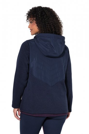 Ulla Popken 800400 Jacke mit Fleecefutter Dunkelblau - Fleecekleidung - 