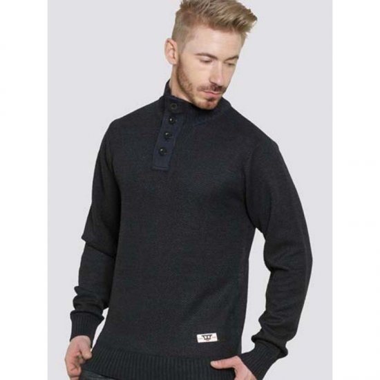 D555 Zane Sweater Navy - Herren-sweater und -hoodies - Herren-Sweater und -Hoodies in großen Größen