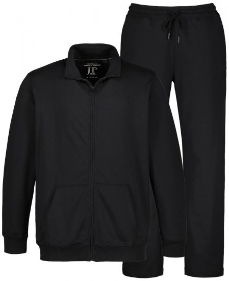 JP1880 802933 Jogginganzug mit Jacke und Hose Schwarz - Trainingsanzüge - Jogginganzüge für Herren in großen Größen