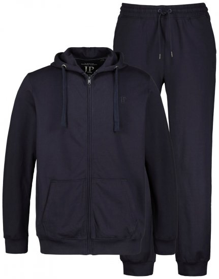 JP1880 802934 Jogginganzug mit Kapuzenjacke und Hose Dunkelblau - Trainingsanzüge - Jogginganzüge für Herren in großen Größen