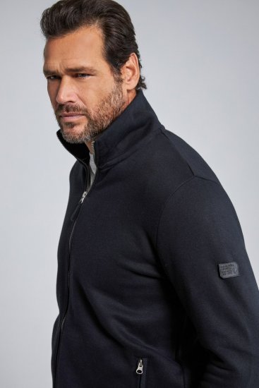 Jay-Pi 804180 Sweatjacke mit Stehkragen Schwarz - Herren-sweater und -hoodies - Herren-Sweater und -Hoodies in großen Größen