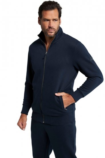 Jay-Pi 804180 Sweatjacke mit Stehkragen Dunkelblau - Herren-sweater und -hoodies - Herren-Sweater und -Hoodies in großen Größen