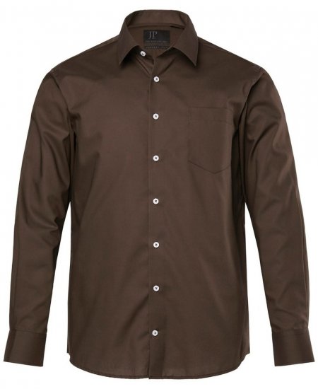 JP1880 Shirt Business Long Sleeve Brown - Herrenhemden - Herrenhemden in großen Größen