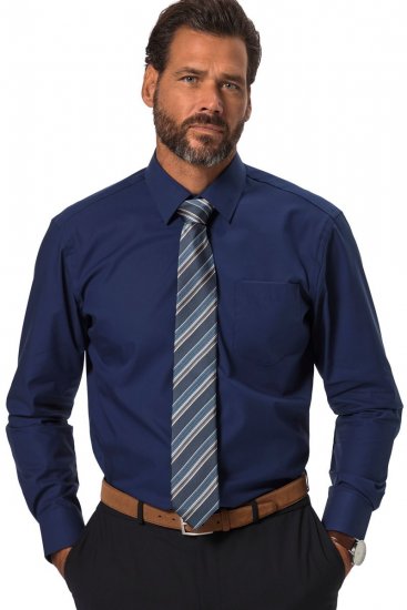 JP1880 Shirt Business Long Sleeve Navy - Herrenhemden - Herrenhemden in großen Größen