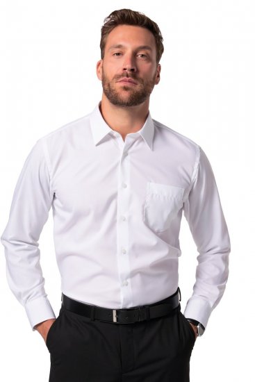 JP1880 804890 Bügelfreies Business-Hemd Langarm Weiß TALL - TALL hemden - Hemden mit TALL-Schnitt