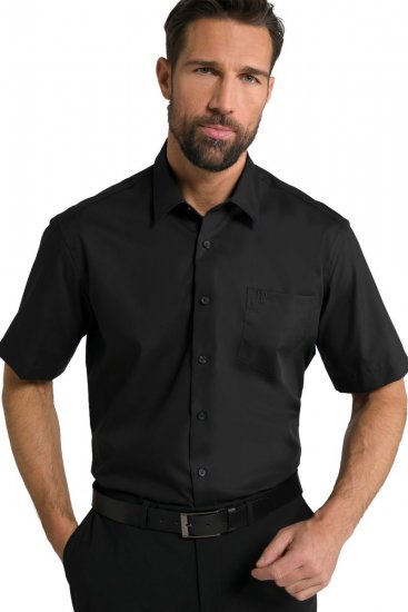 JP1880 804891 Kurzarmhemd Schwarz - Herrenhemden - Herrenhemden in großen Größen