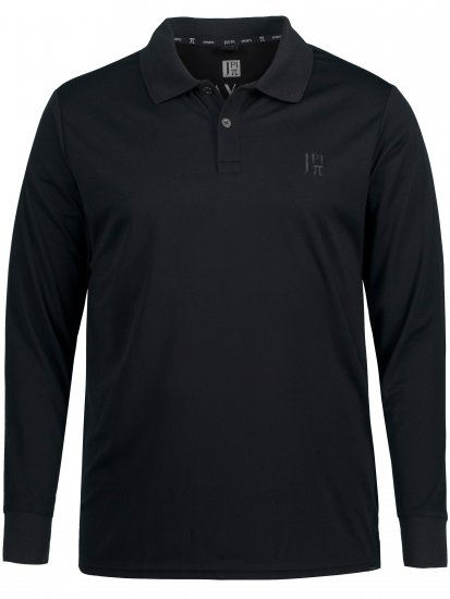 JP1880 Jay-Pi QuickDry Long Sleeve Golf Polo Shirt Black - Sportbekleidung & outdoor - Sportbekleidung in große größen für herren