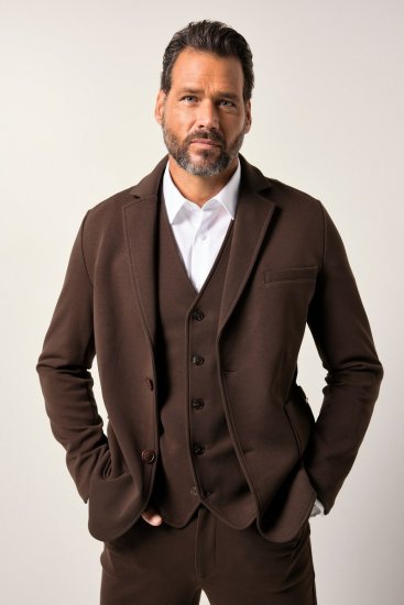 JP1880 New York Flexnamic Jerseysakko Dunkelbraun - Herrenanzüge und -blazer - Herrenanzüge und -blazer in großen Größen