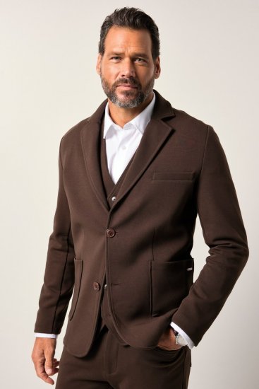 JP1880 New York Flexnamic Jerseysakko Dunkelbraun - Herrenanzüge und -blazer - Herrenanzüge und -blazer in großen Größen