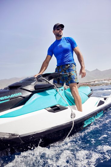 JP1880 Jay-Pi Short Sleeve Swim Shirt Blue - Sportbekleidung & outdoor - Sportbekleidung in große größen für herren