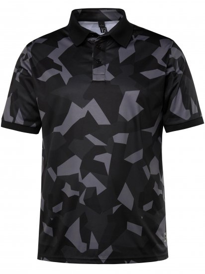 Jay-Pi QuickDry Golf Polo Shirt Camouflage Black - Sportbekleidung & outdoor - Sportbekleidung in große größen für herren