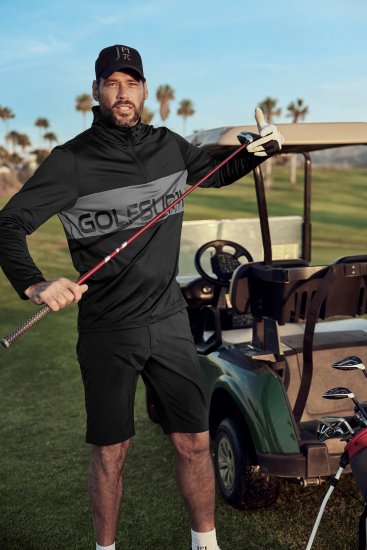 JP1880 Jay-Pi Flexnamic Golf Shorts Black - Sportbekleidung & outdoor - Sportbekleidung in große größen für herren